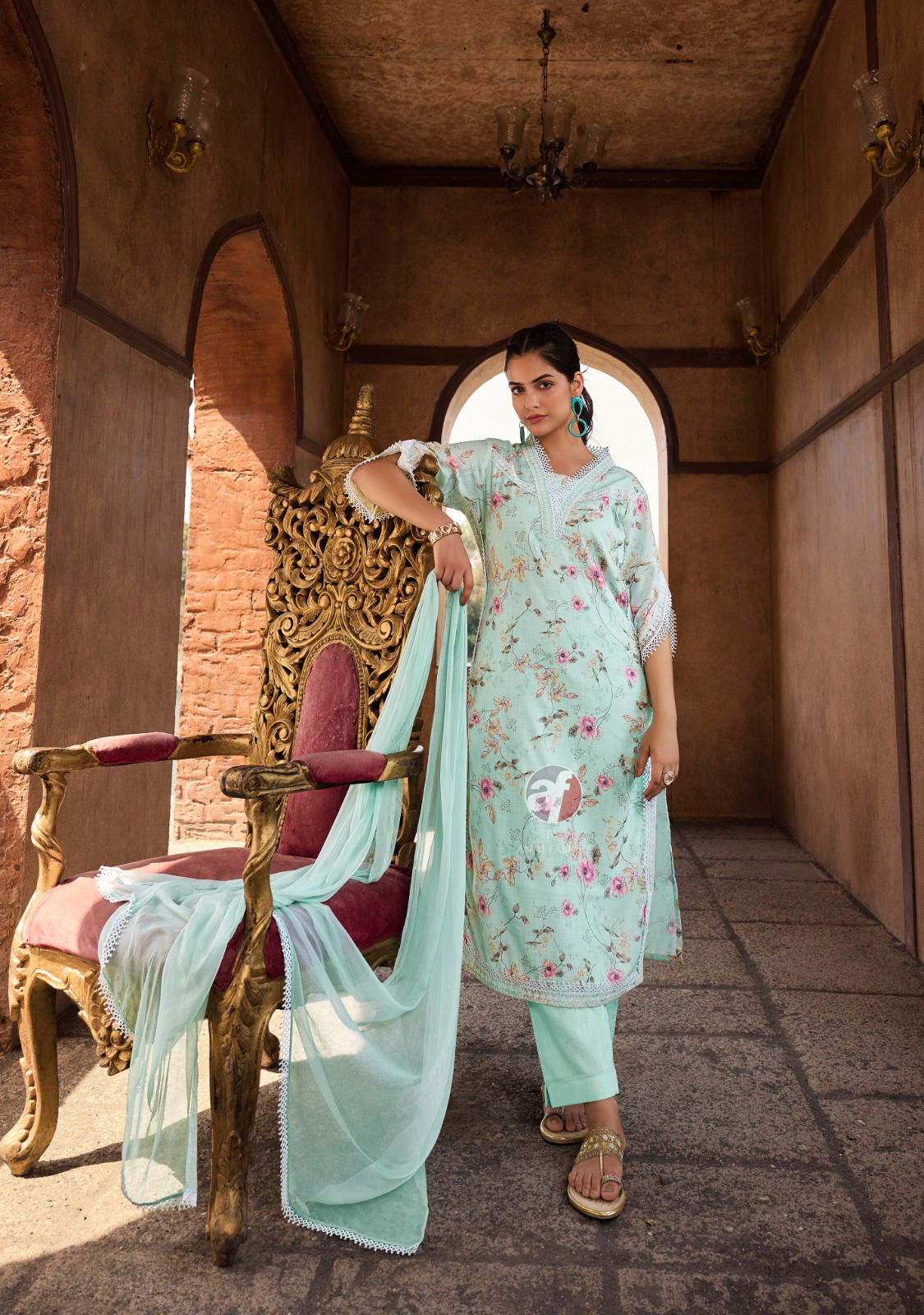Sakhi Re Vol 2 By Af Linen Cotton Printed Plus Size Kurti With Bottom Dupatta Wholesale Market In Surat
